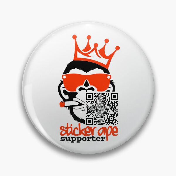 Artikelvorschau, Sticker Ape; Unterstützer; QR-Code; entworfen und verkauft von StickerApe.