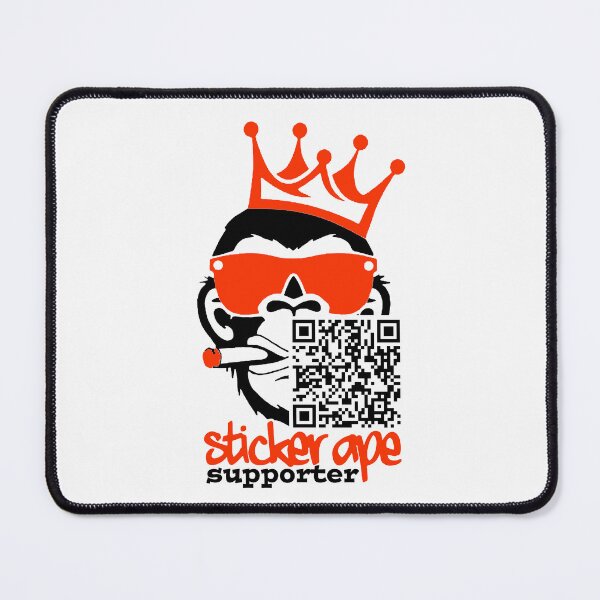 Artikelvorschau, Sticker Ape; Unterstützer; QR-Code; entworfen und verkauft von StickerApe.