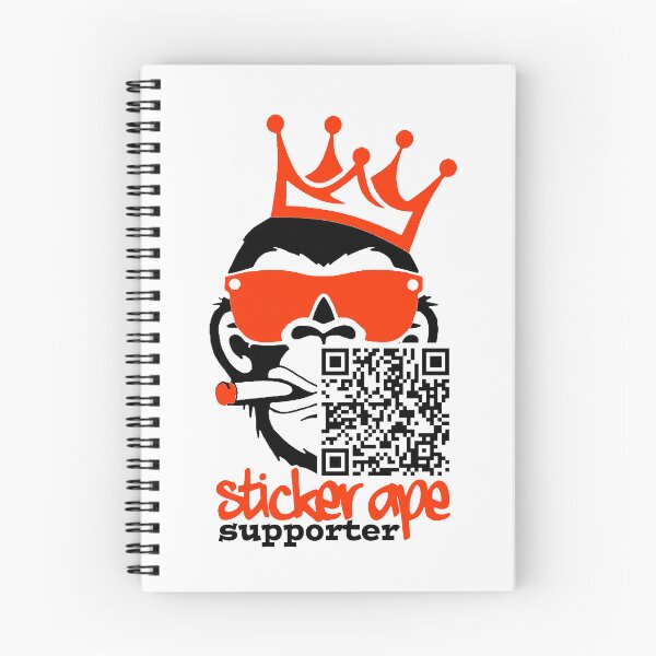 Artikelvorschau, Sticker Ape; Unterstützer; QR-Code; entworfen und verkauft von StickerApe.
