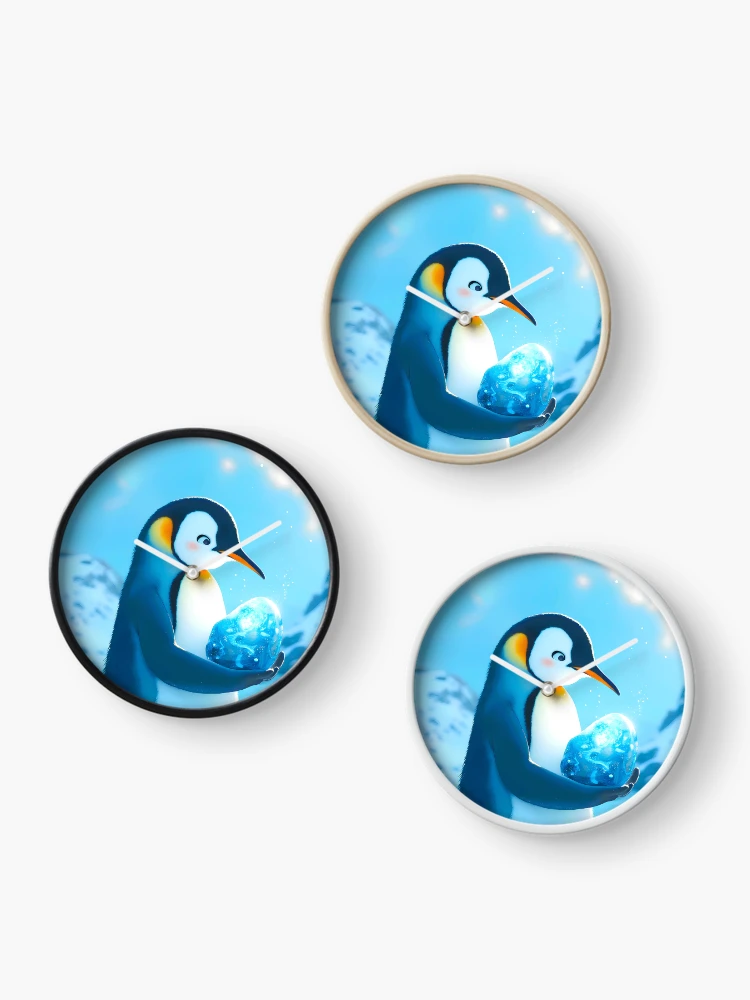 Thumbnail 3 of 4, Clock, Penguin designed and sold by Creative Visualize.