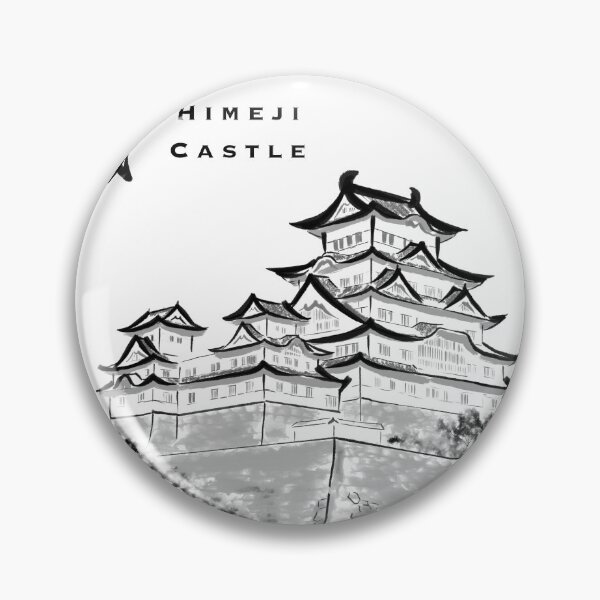 Item preview, Himeji Castle – Japanese Sumi-e Ink Painting designed and sold by ナツ道.