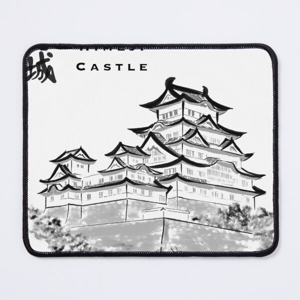 Item preview, Himeji Castle – Japanese Sumi-e Ink Painting designed and sold by ナツ道.