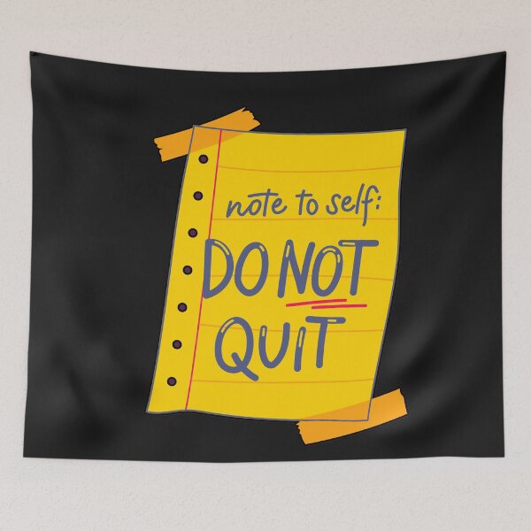 Item preview, Note To Self Do Not Quit Motivational Quote designed and sold by Lovemountain.