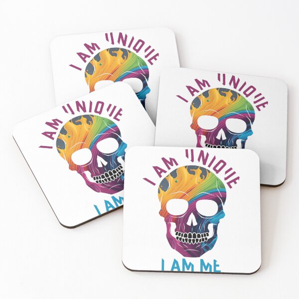 Item preview, Vibrant Skull... I am unique... I am me designed and sold by CHASAcreative.