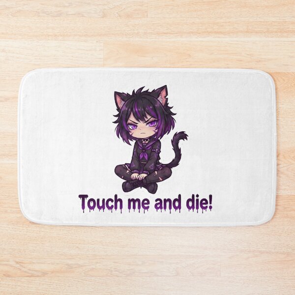 Item preview, "Touch Me and Die!" Angry Cat Girl Sticker designed and sold by MitniChan.