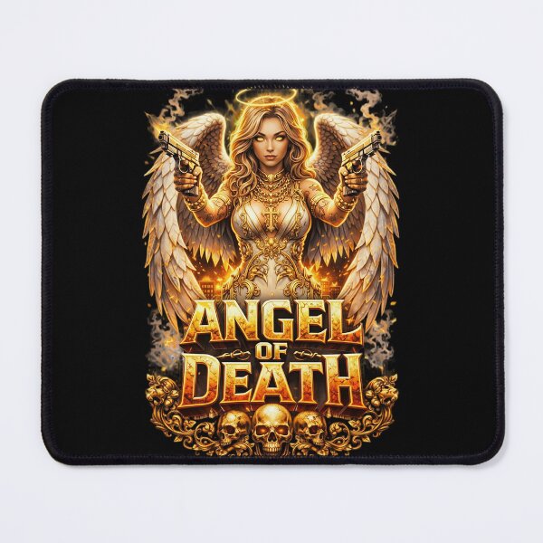 Item preview, Golden Armed Angel of Death with Skulls designed and sold by newvisionart191.