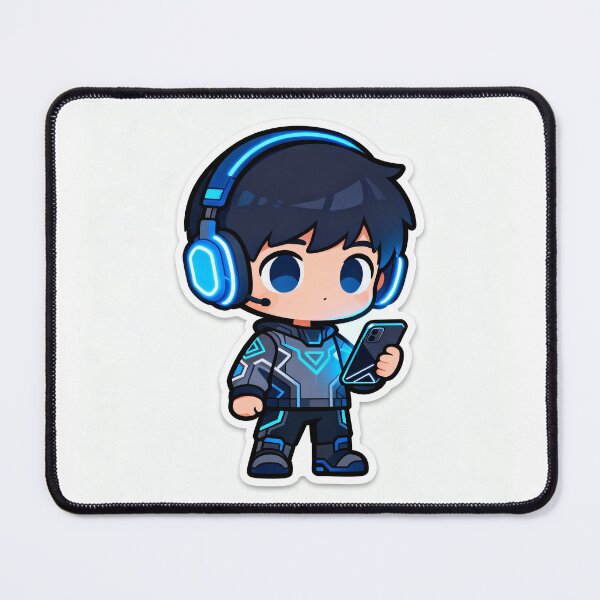 Item preview, Cute Gamer Boy with Headphones - Aesthetic Gaming Sticker designed and sold by PRITEXGROUPSAC.