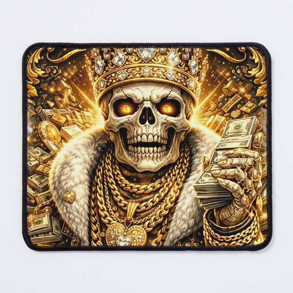 Item preview, Skeleton King with Gold Crowns and Cash designed and sold by newvisionart191.
