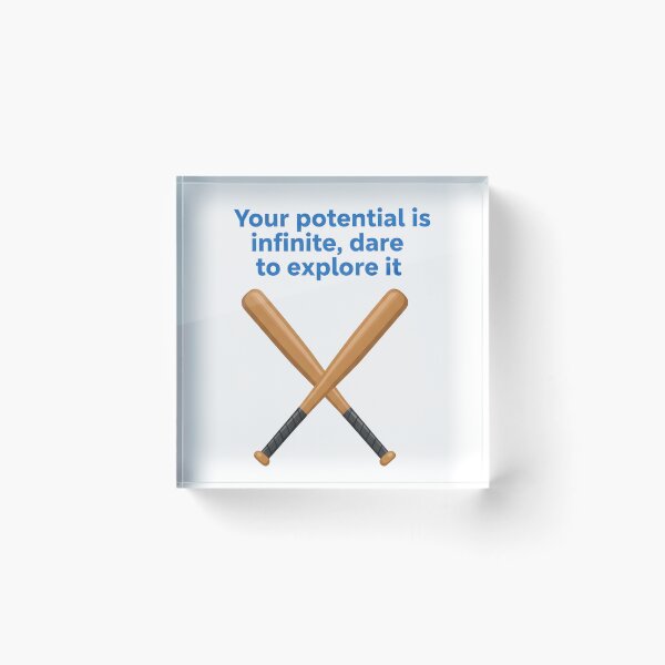 Item preview, Infinite Potential: Crossed Bats Motivational Poster designed and sold by VibranPalette.