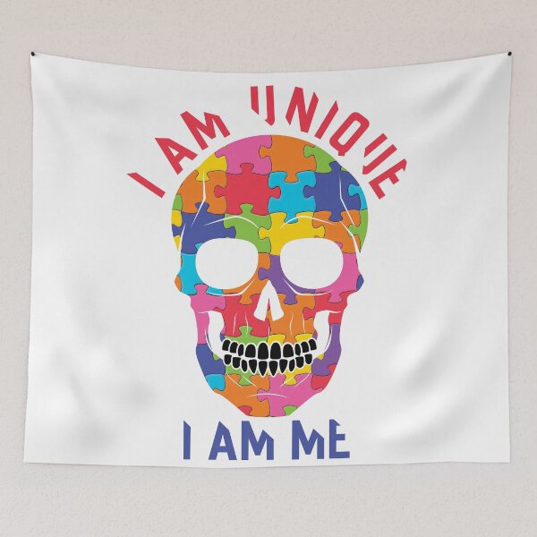 Item preview, Skull Puzzle Design... I am unique... I am me designed and sold by CHASAcreative.