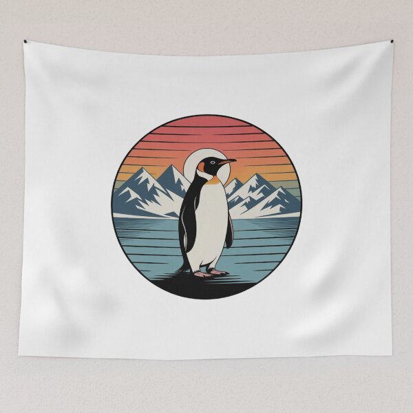 Item preview, Nihilist Penguin,Retro Sunset designed and sold by Meryem Mamouni.