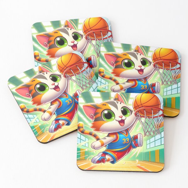 Item preview, Cute Basketball Cat Cartoon designed and sold by CuteThingsWorld.
