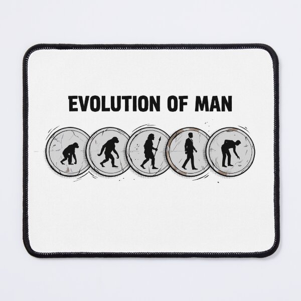 Item preview, Evolution Of Man Coin Collecting Silver Coin Style designed and sold by Fenay Designs.