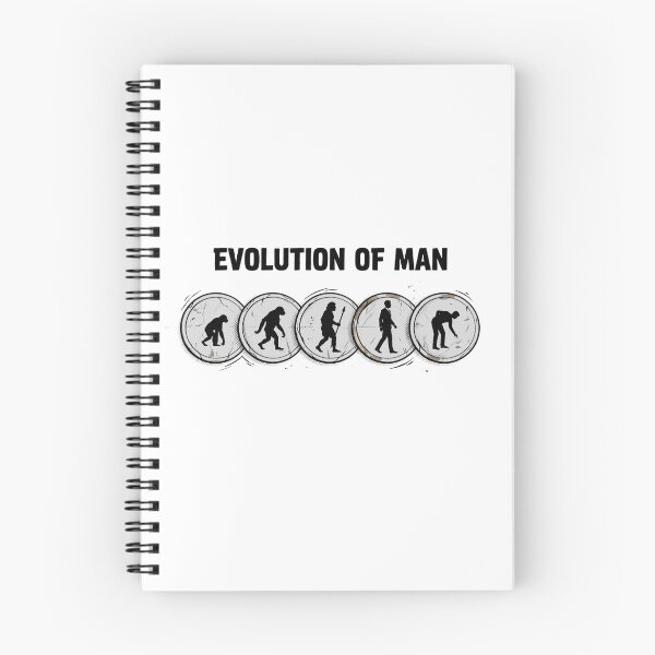 Item preview, Evolution Of Man Coin Collecting Silver Coin Style designed and sold by Fenay Designs.