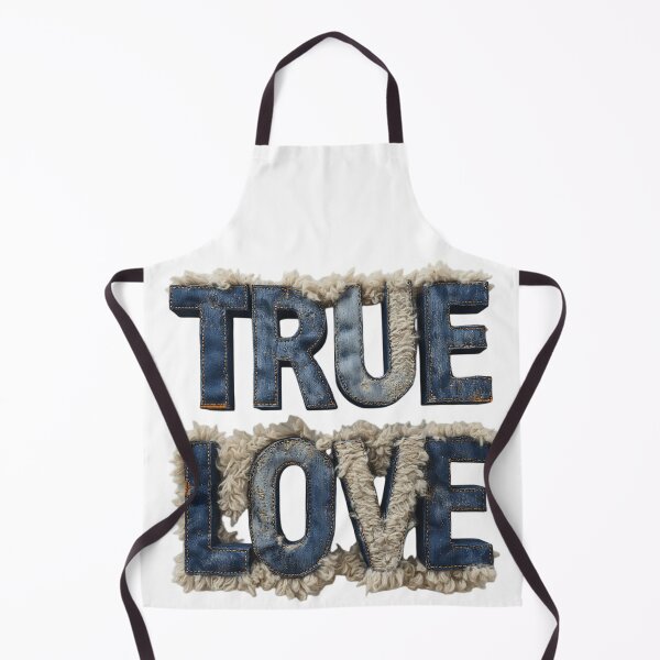Item preview, Faux Fur and Denim True Love Typography designed and sold by newvisionart191.