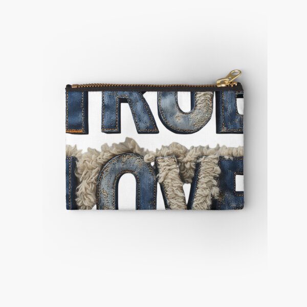 Item preview, Faux Fur and Denim True Love Typography designed and sold by newvisionart191.