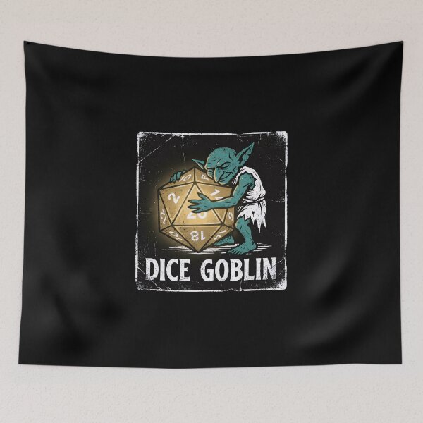 Item preview, Dice Goblin Hugging D20 Funny Fantasy Gamer designed and sold by Fenay Designs.
