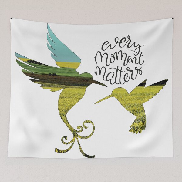 Item preview, Hummingbirds with canola field background...Every Moment Matters designed and sold by CHASAcreative.