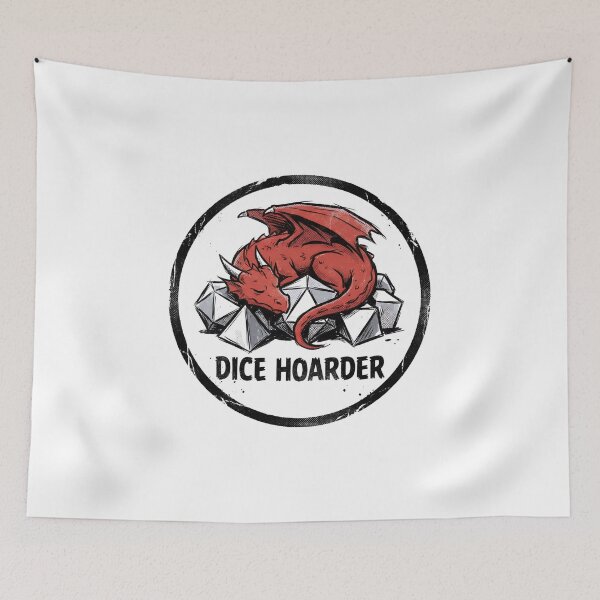 Item preview, Dice Hoarder Dragon Resting On Polyhedral Set designed and sold by Fenay Designs.
