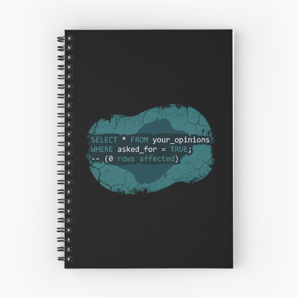 Item preview, Select From Your Opinions Funny SQL Code Sarcasm designed and sold by Fenay Designs.