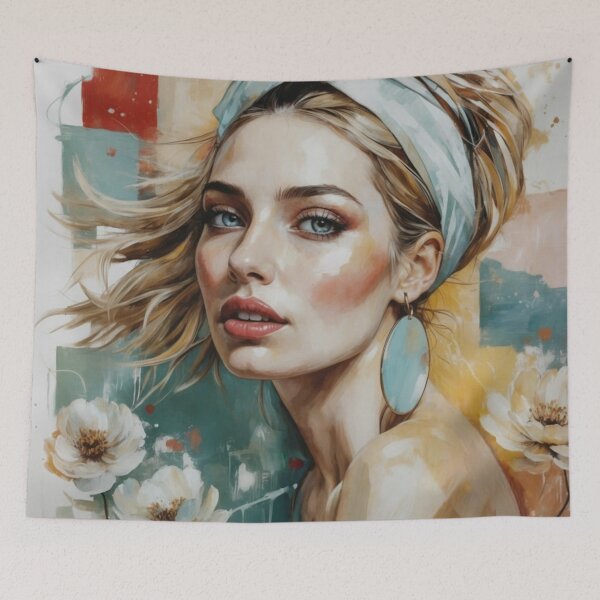 Item preview, Abstract Woman Portrait  designed and sold by YasArtStudio.
