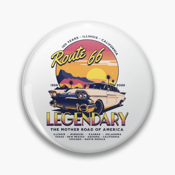 Artikelvorschau, Route 66 - 100 Jahre Legendary - 1926-2026 - The Mother Road of America - Retro Sunset Edition entworfen und verkauft von RMD-Design.