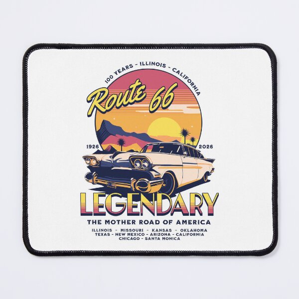 Item preview, Route 66 - 100 Years of Legendary - 1926-2026 - The Mother Road of America - Retro Sunset Edition designed and sold by RMD-Design.