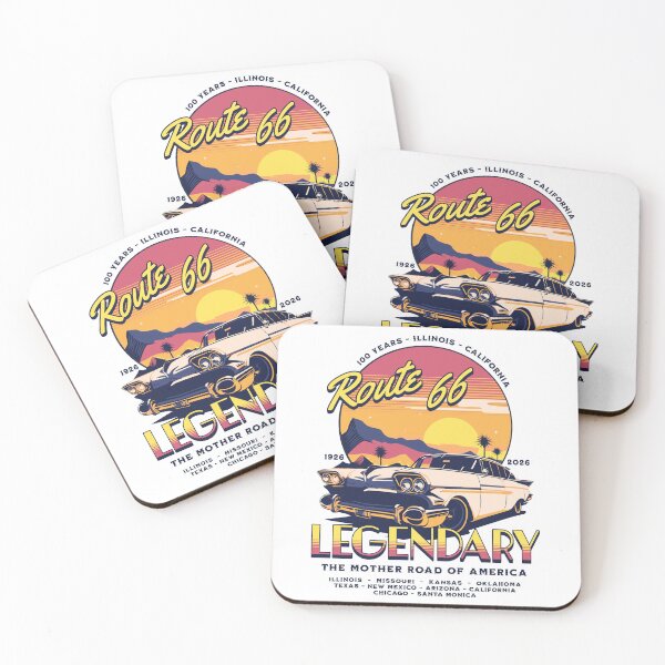 Item preview, Route 66 - 100 Years of Legendary - 1926-2026 - The Mother Road of America - Retro Sunset Edition designed and sold by RMD-Design.