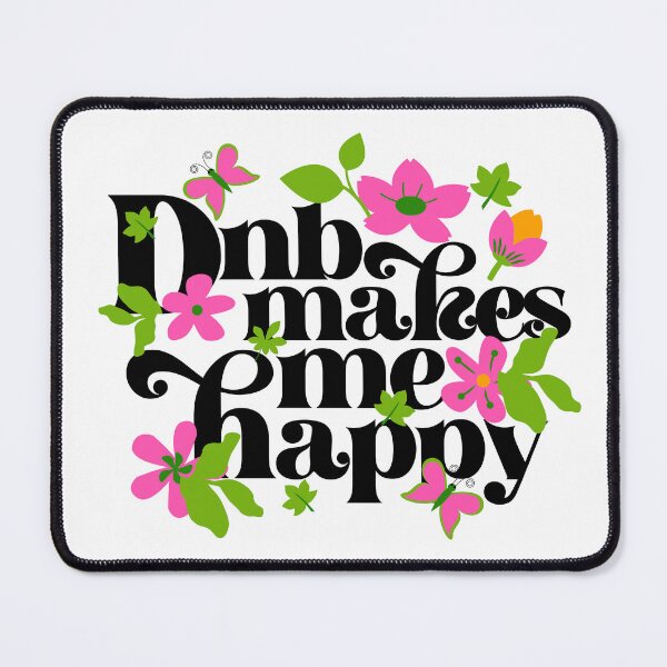 Item preview, DNB - Makes Me Happy (Black) designed and sold by Discothreadz.
