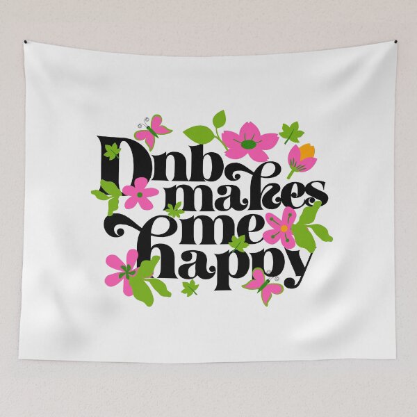 Item preview, DNB - Makes Me Happy (Black)  designed and sold by Discothreadz.