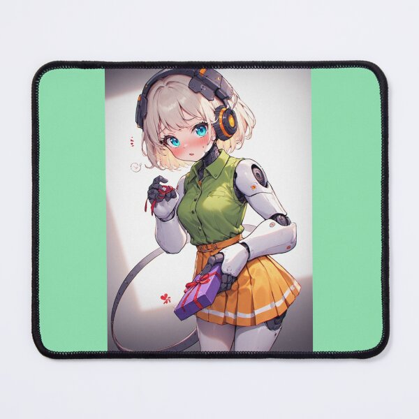 Item preview, Romantic anime android girl holding a gift designed and sold by ArtsJulian.