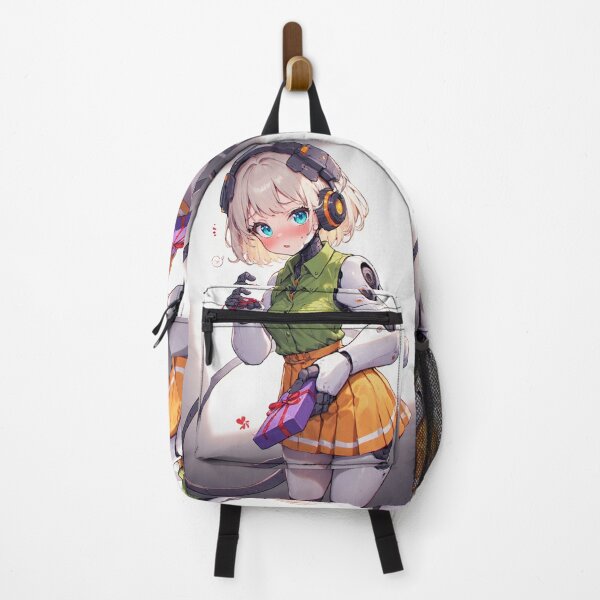 Item preview, Romantic anime android girl holding a gift designed and sold by ArtsJulian.