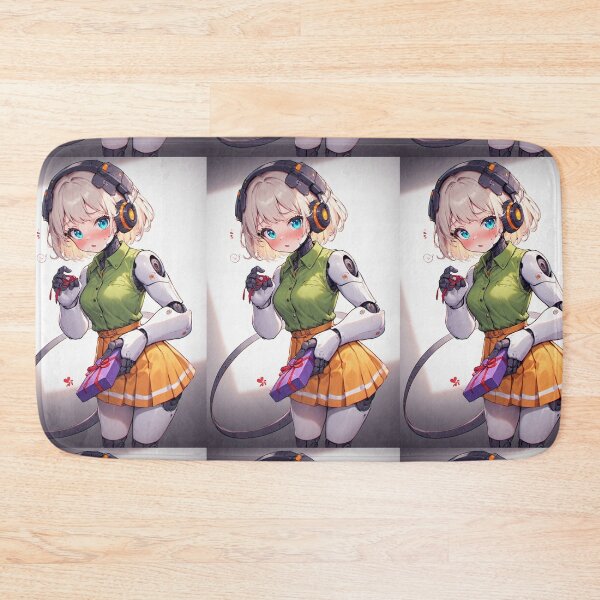 Item preview, Romantic anime android girl holding a gift designed and sold by ArtsJulian.
