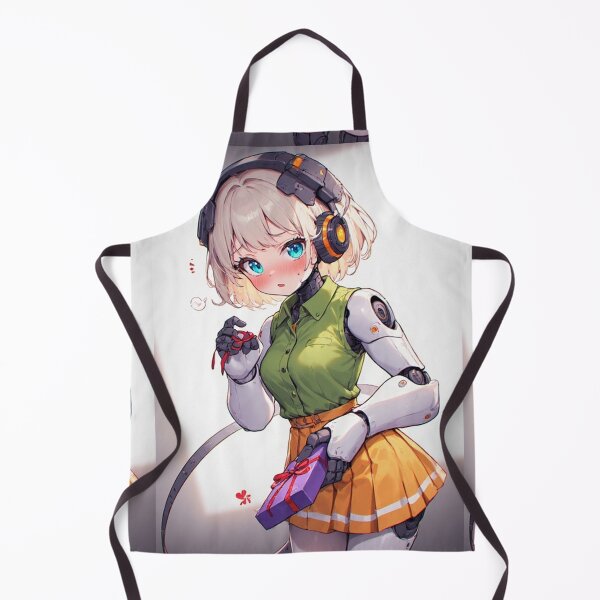 Item preview, Romantic anime android girl holding a gift designed and sold by ArtsJulian.