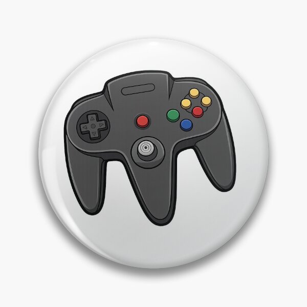 Item preview, Classic Black N64 Controller Retro 90s Sticker designed and sold by Stray Syndicate.