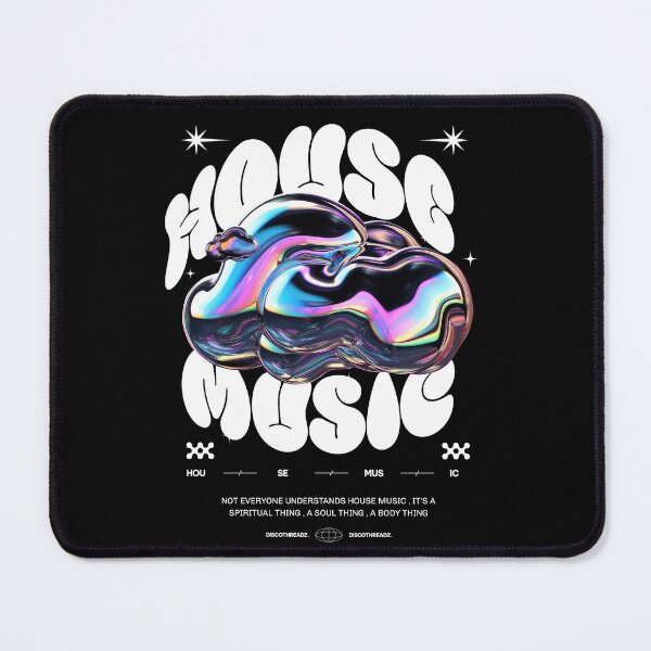 Item preview, HOUSE MUSIC  - Y2K Liquud Metal (White)  designed and sold by Discothreadz.