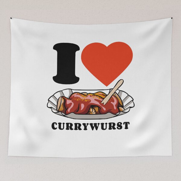 Item preview, I love currywurst - fast food fan - sausage cult designed and sold by Halfstone.