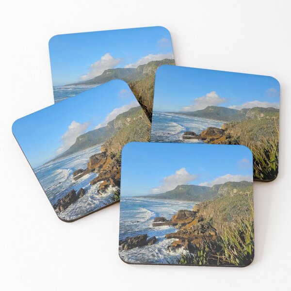 Item preview, Waves on tree crested cliffs designed and sold by DanLeutton.