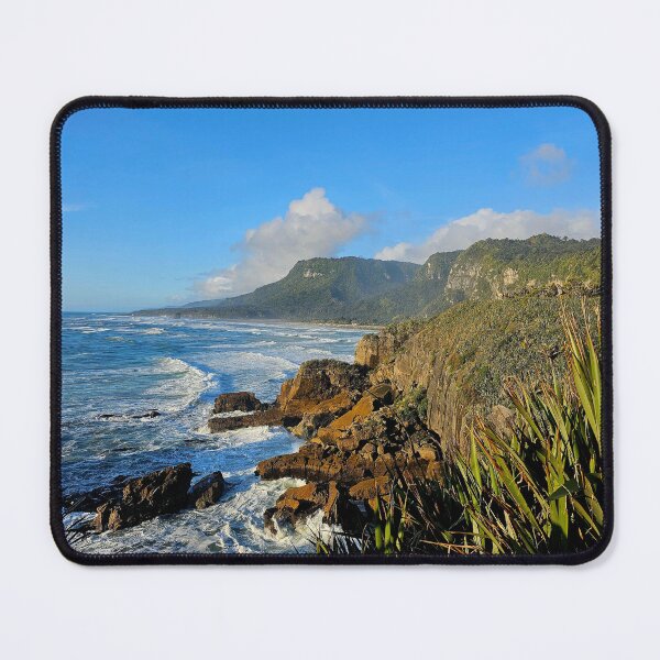 Item preview, Waves on tree crested cliffs designed and sold by DanLeutton.