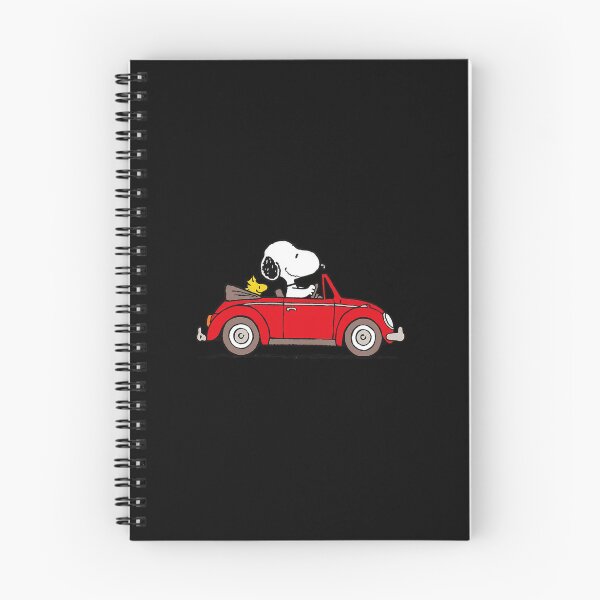 Item preview, Snoopy and Woodstock from the Peanuts comic strip, driving a classic red car designed and sold by Kazenofab88.
