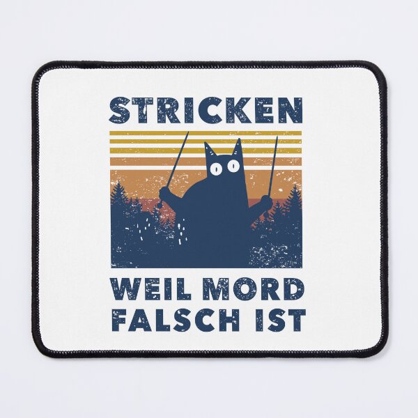 Item preview, Knitting because murder is wrong (cat sarcasm) designed and sold by Halfstone.