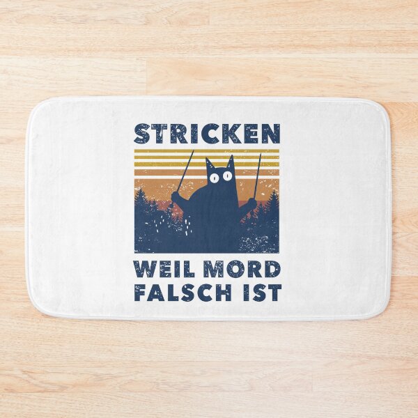 Item preview, Knitting because murder is wrong (cat sarcasm) designed and sold by Halfstone.