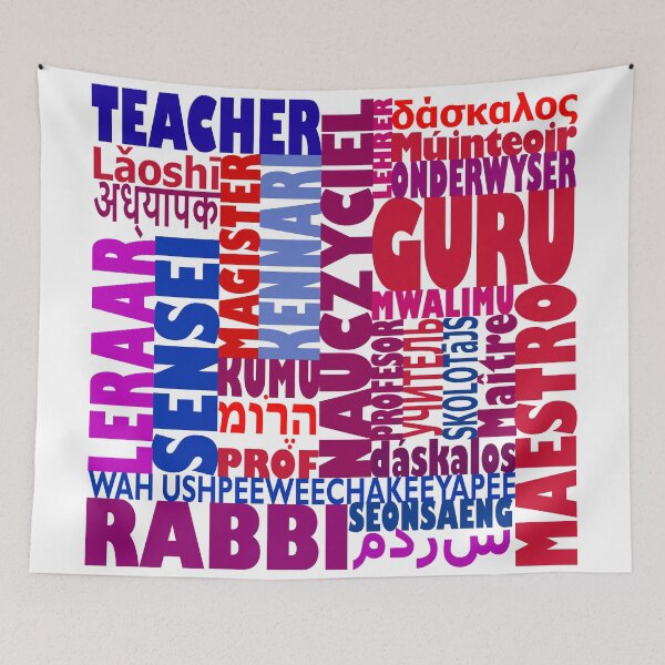 Item preview, Teacher Names in Many Languages designed and sold by Henry Nelson Design.