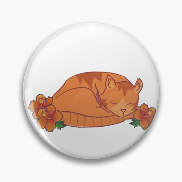 Item preview, Orange Cat in a Bed of Orange Flowers designed and sold by arrowofthyme.
