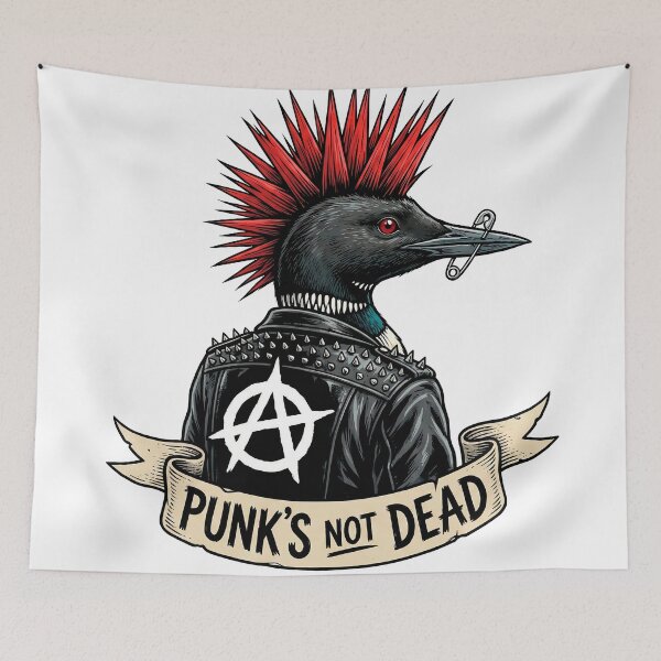 Item preview, Punk’s Not Dead – Anarchy Crow Punk Illustration designed and sold by WallaceSilvaART.