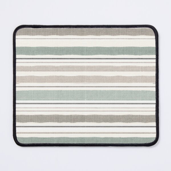 Item preview, Eucalyptus Green Stone and Cream Woven Striped Pattern designed and sold by kornkobart.