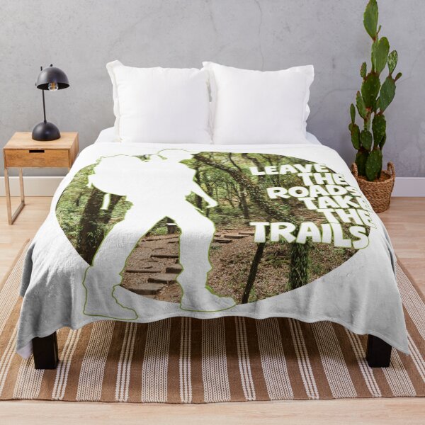 Item preview, Hiker with forest background...Leave the roads take the trails designed and sold by CHASAcreative.