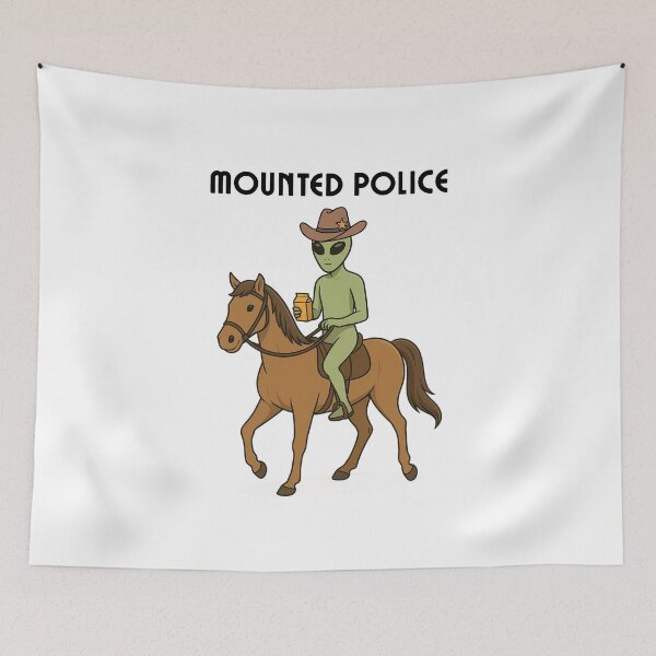 Item preview,  Mounted Police Patrol – Officer on Horseback designed and sold by Everyday Aliens.
