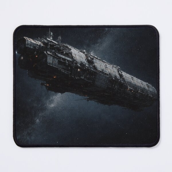 Item preview, Civilian Deep-Space Freight Ship in Transit | Atmospheric Sci-Fi Horror Starship Art designed and sold by Element Horizon Studio.