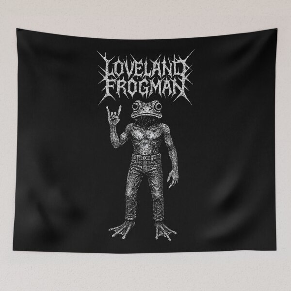 Item preview, Loveland Frogman – Cryptid Horror Illustration designed and sold by Mortisigil.